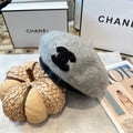 Chanel New Wool Beret Grey 960042