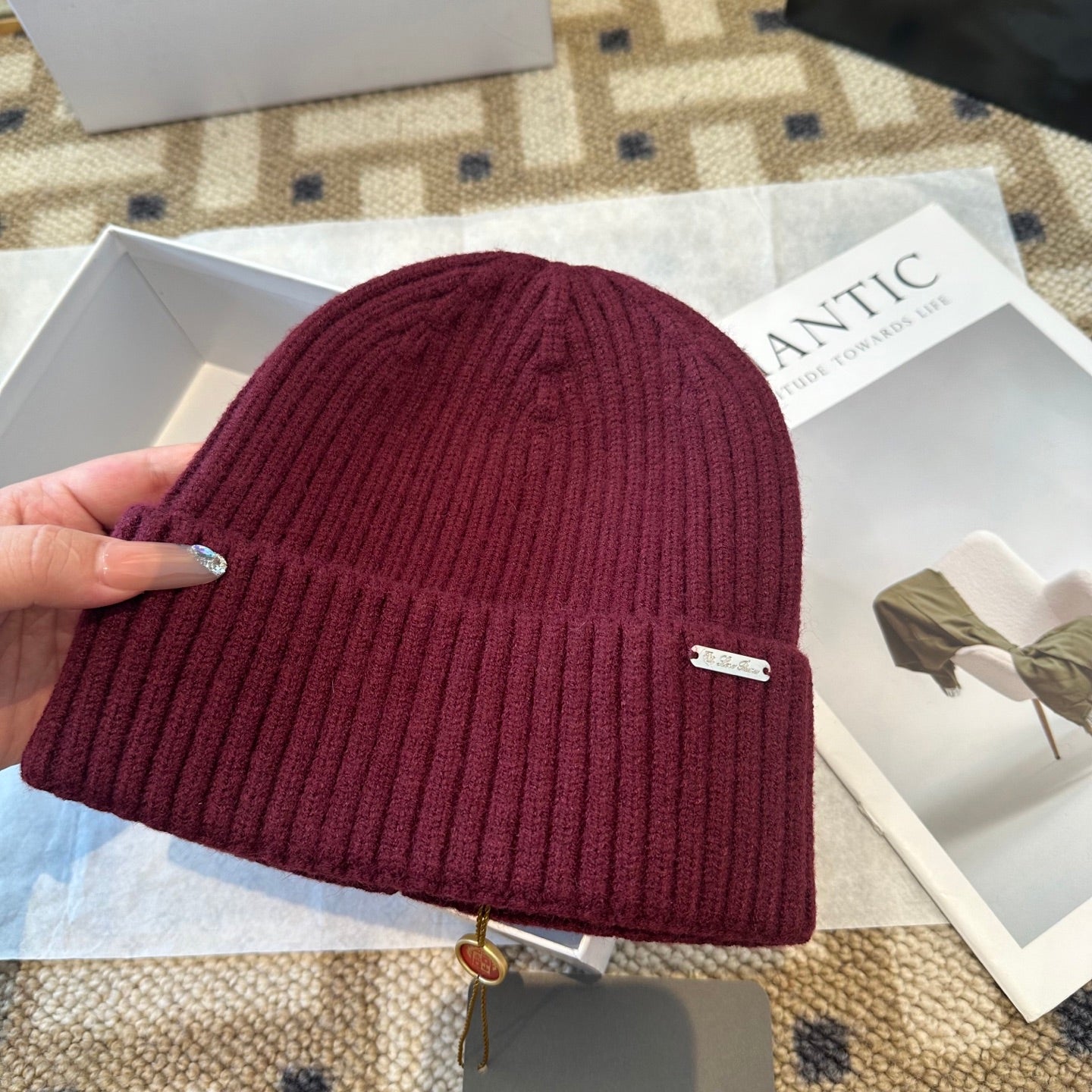 Loro Piana Classic New Style Red Hat Knitting 961812