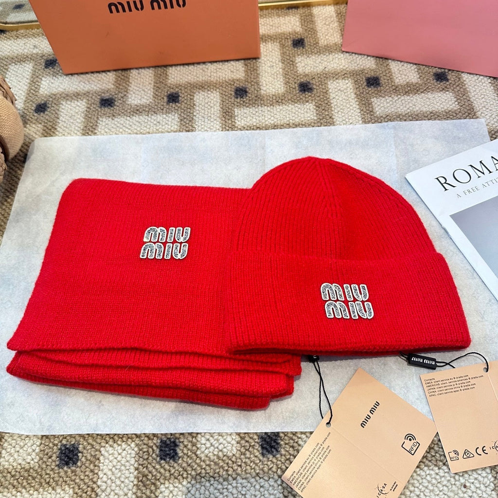 Miu Miu Red Wool Knit Set 979751