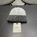Moncler Korean Style Fleece-Lined Melange Grey Knitted Beanie 980074