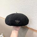 Prada Beret Pumpkin Style Women's Black in Canvas 125791