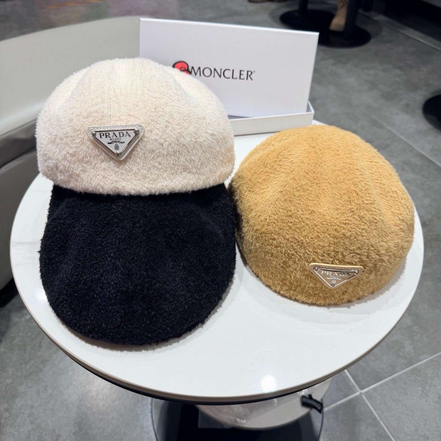 Prada 25 Iceland Beret Women's Camel in Plush 125814