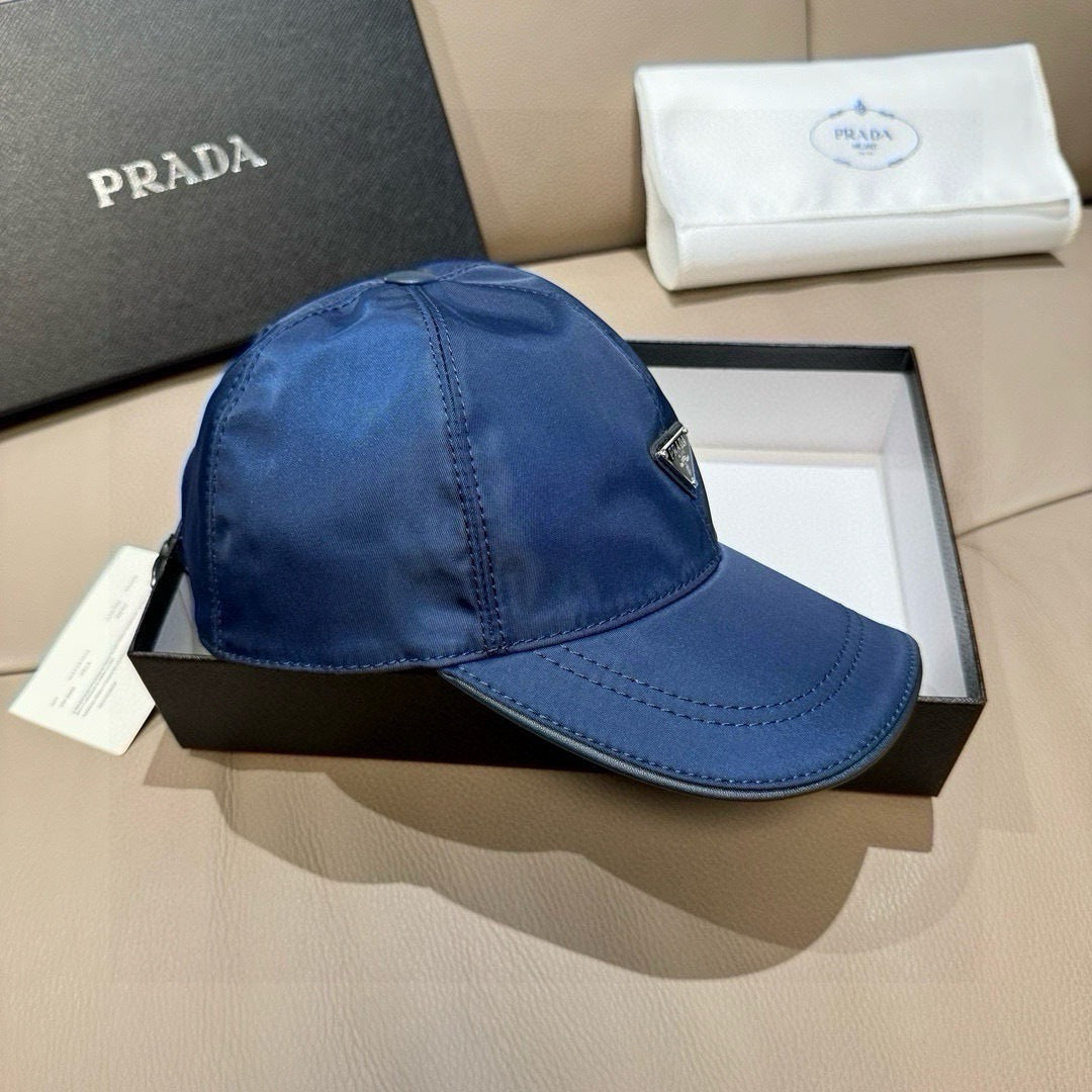 Prada Classic Baseball Cap Blue in Oxford 125615