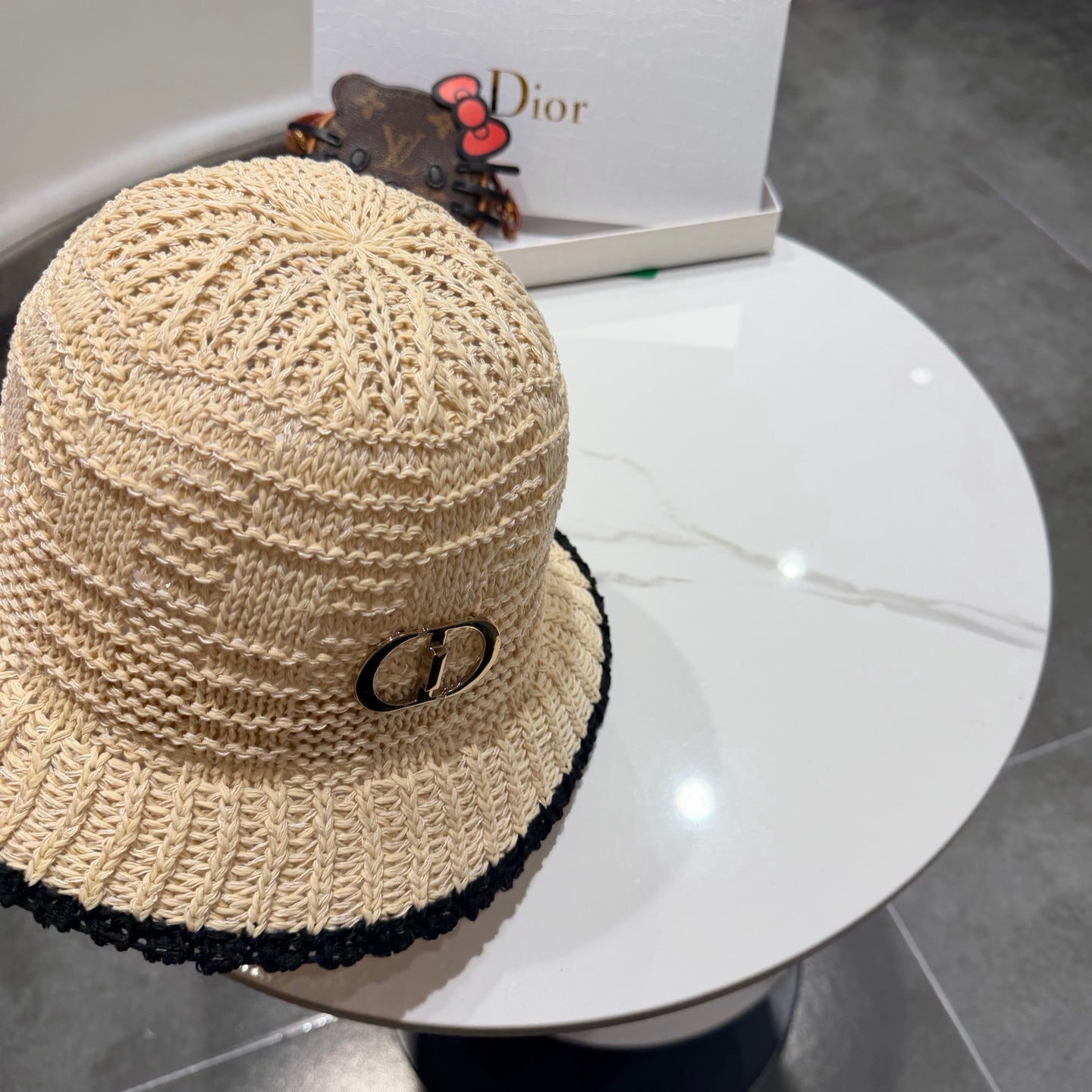 Dior Bucket Hat Beige in Mesh 192314