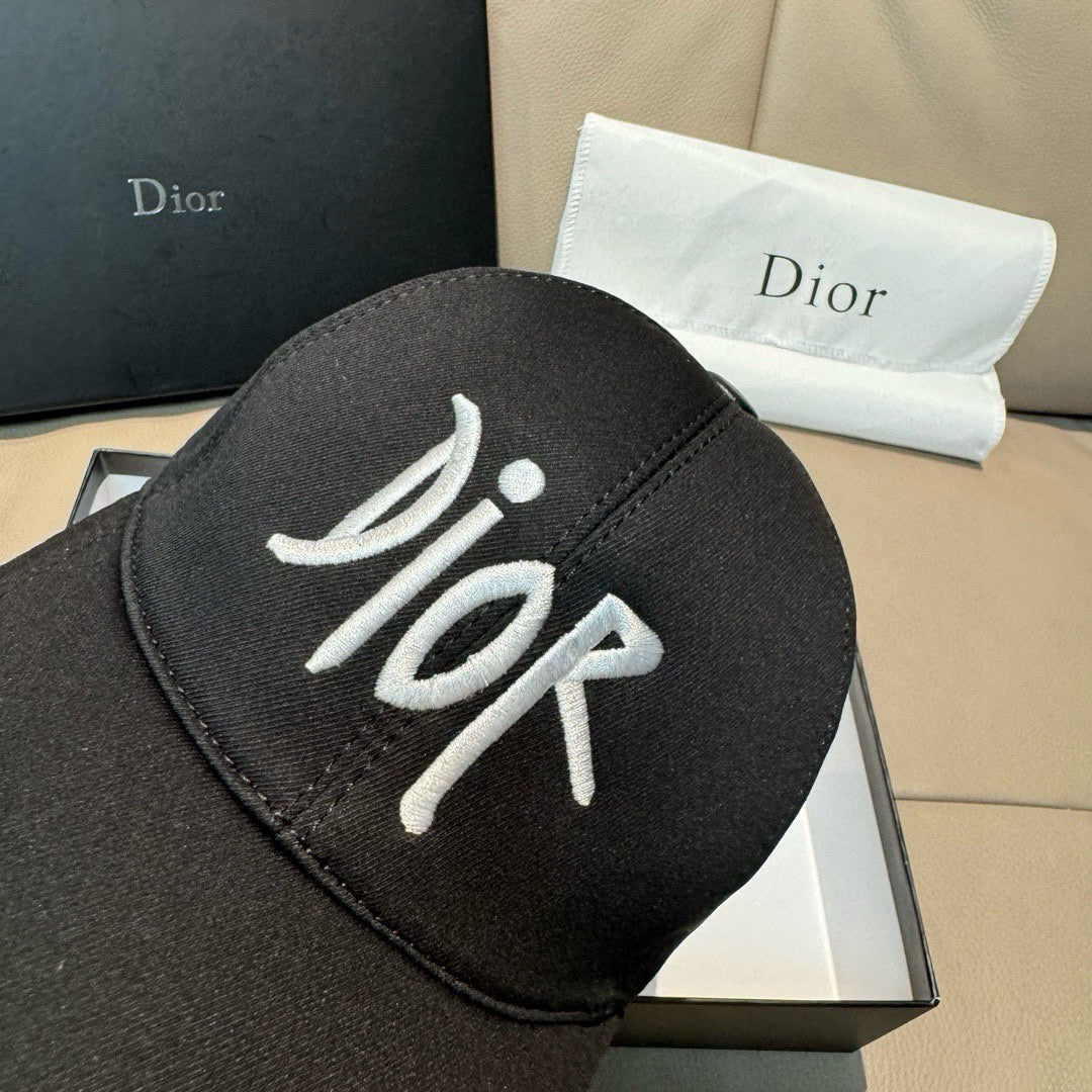 Dior Baseball Cap with Dior Embroidery Black in Cotton 191931