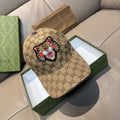 Gucci Baseball Cap with Tiger Print Brown in Canvas 193857
