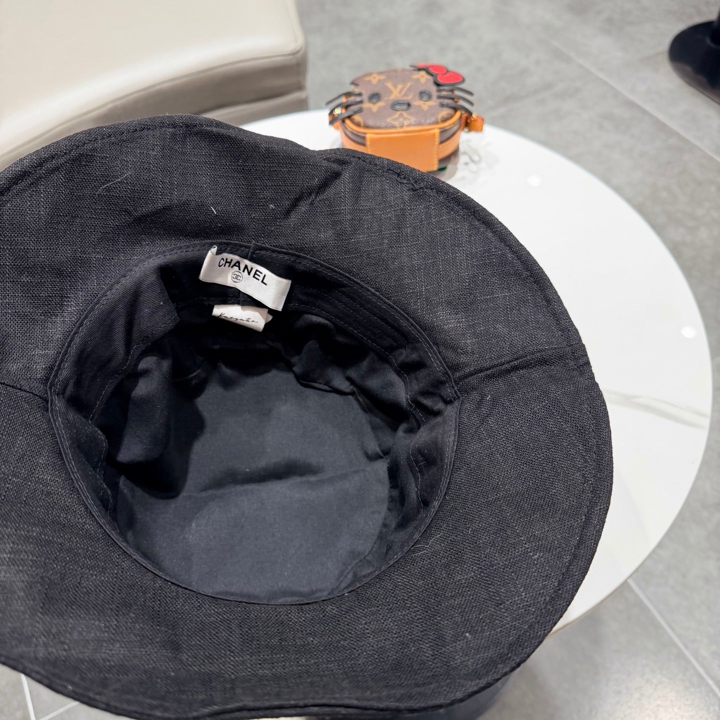 Chanel Style Fisherman Hat Black in Cloth 192299