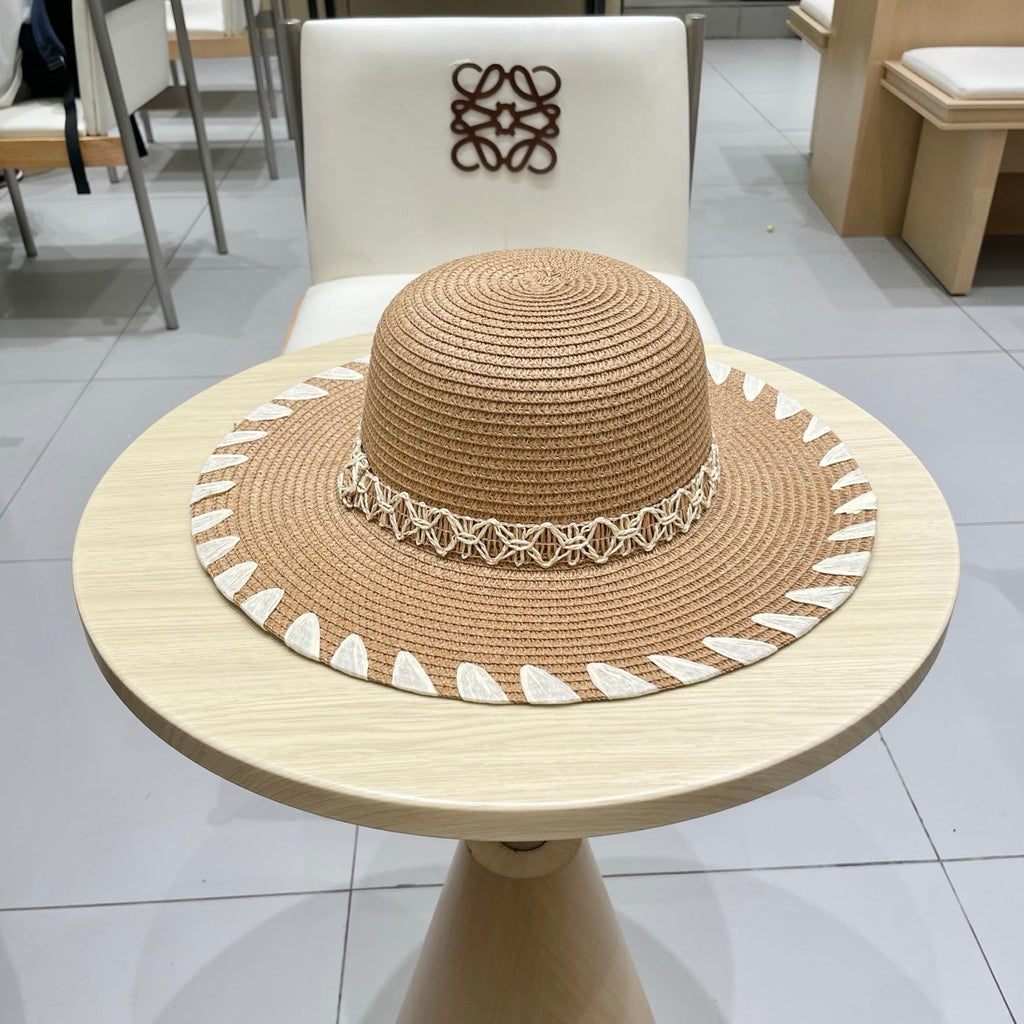 Chanel 25 Beige Straw Hat 197912