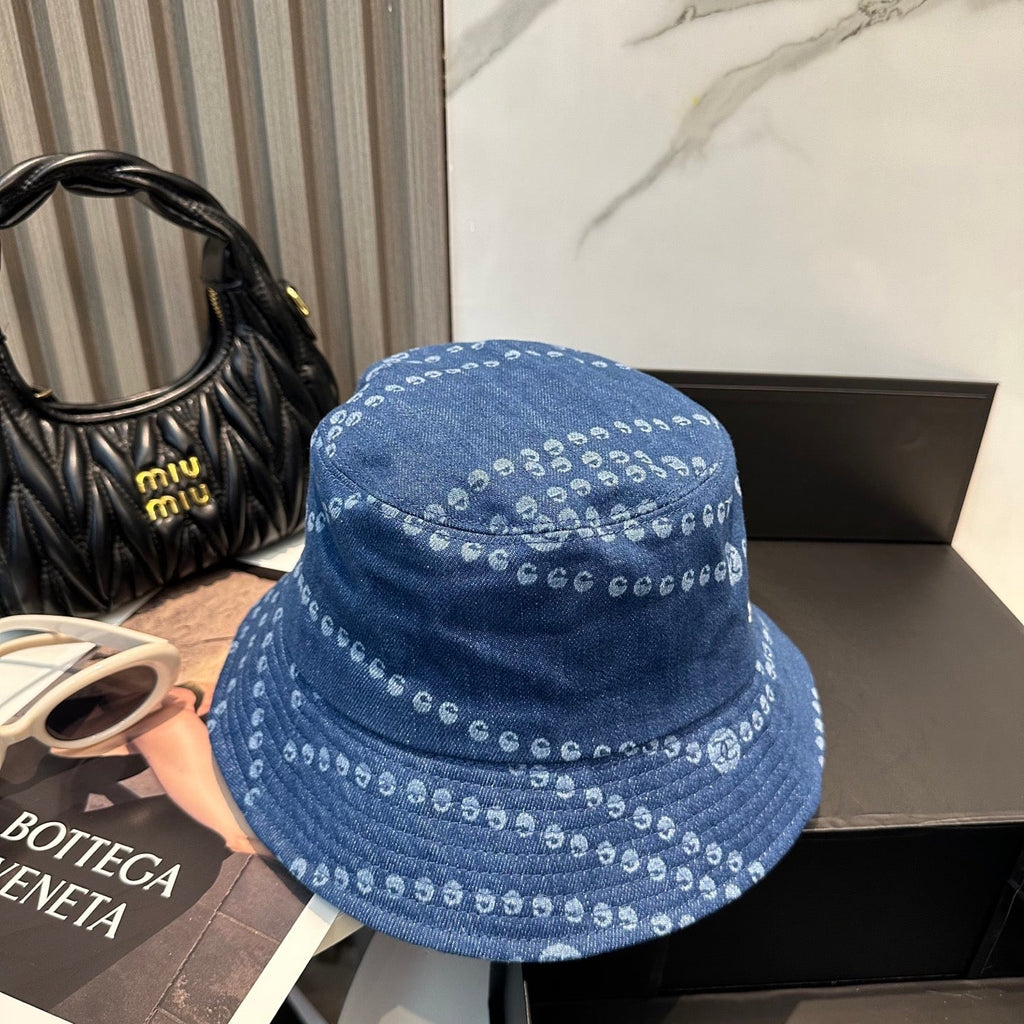 Chanel Bucket hat Dark Blue in Denim 197869