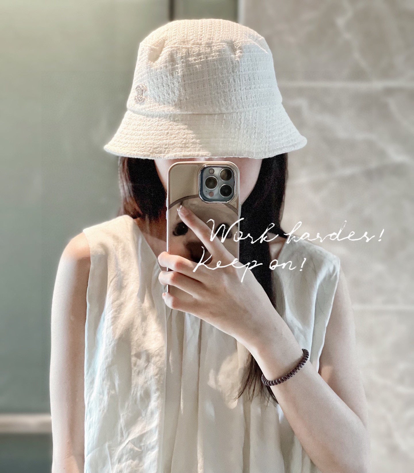 Chanel  Fisherman's Hat White in Cloth 197682