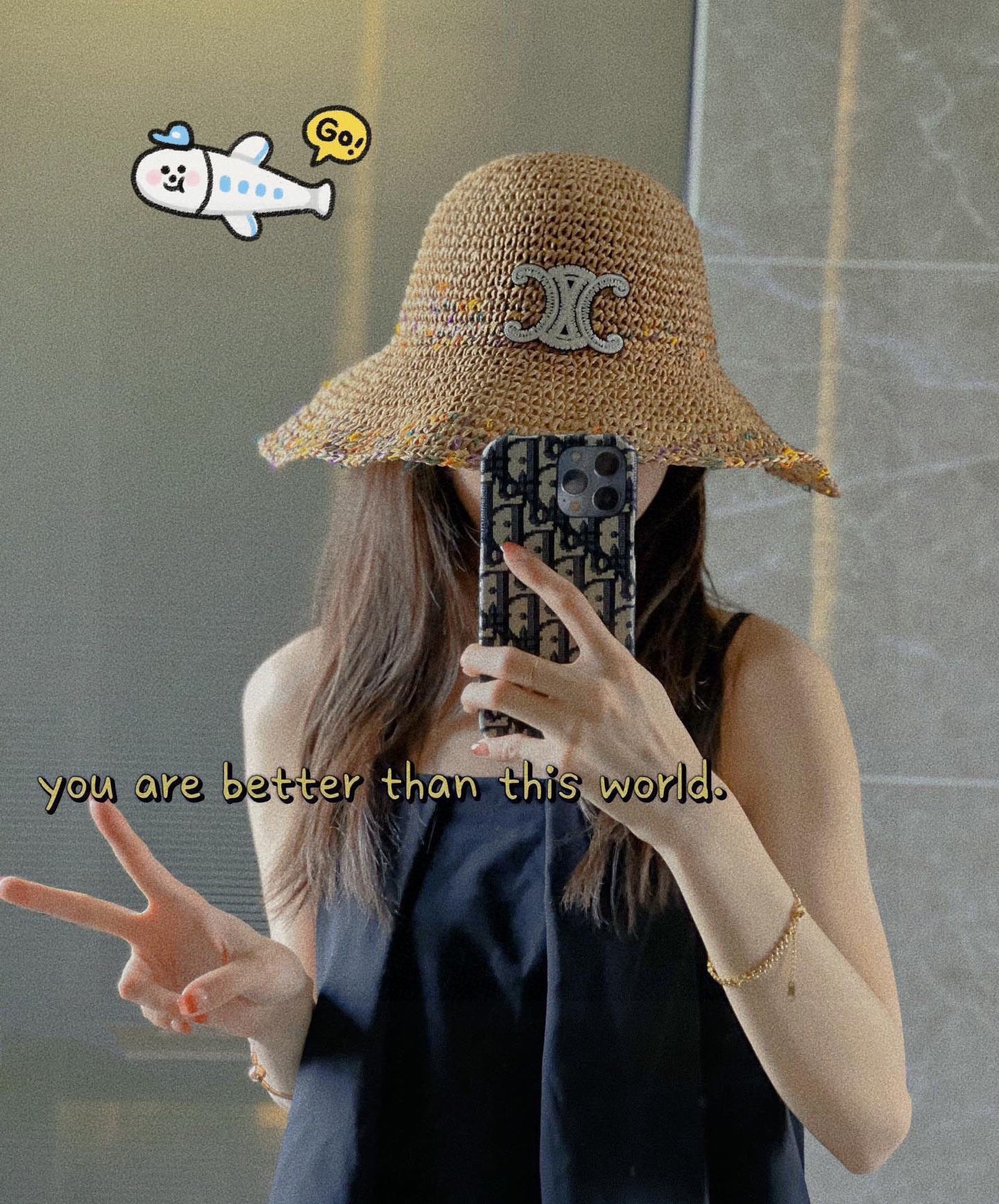 Celine Fisherman's Hat Brown in Straw 197688