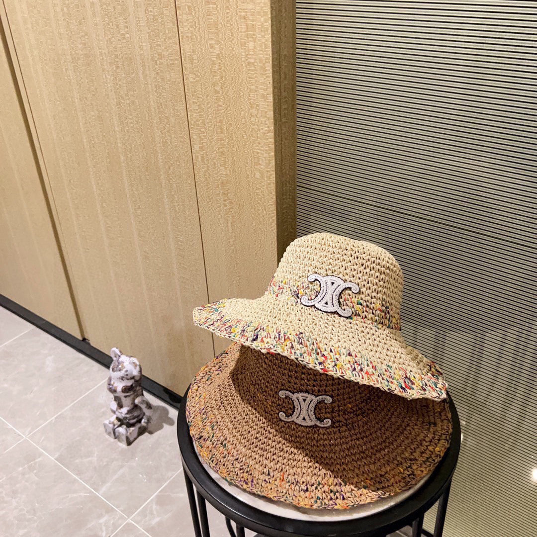 Celine Fisherman's Hat Brown in Straw 197688