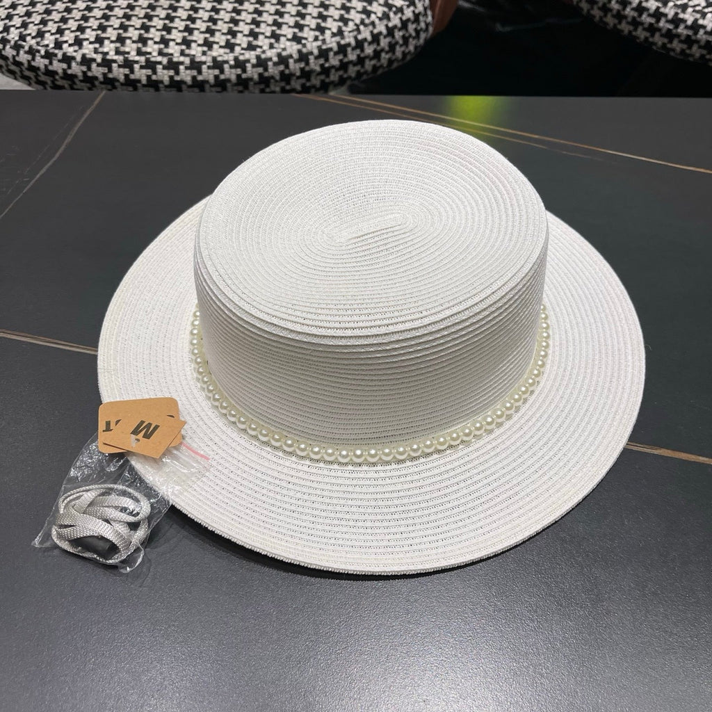 Chanel Summer Sunscreen Hat White in Weaving 205281