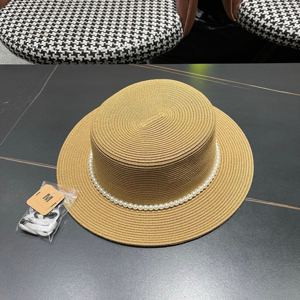 Chanel Summer Sunscreen Hat Camel in Weaving 205278