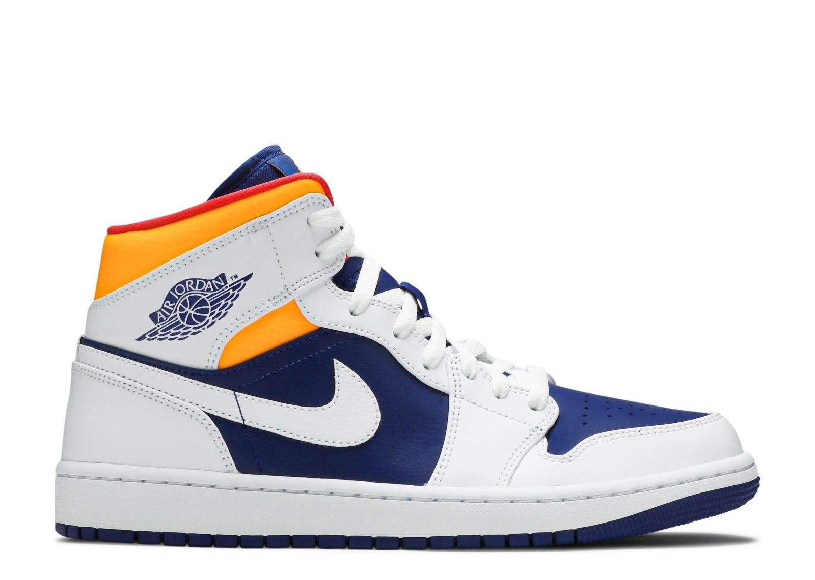 Air Jordan 1 Mid ‘White Deep Royal Blue’ Unfading Sneaker Sneakers - Authentic