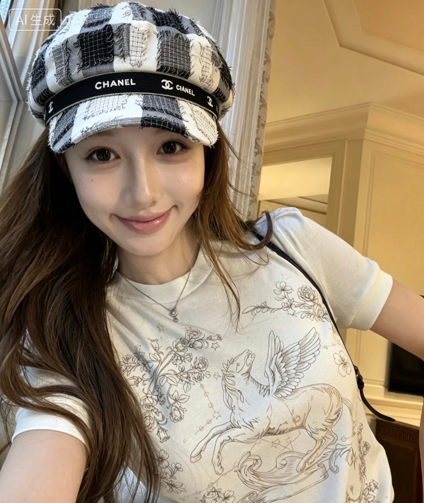 CC Beret Black White 212587