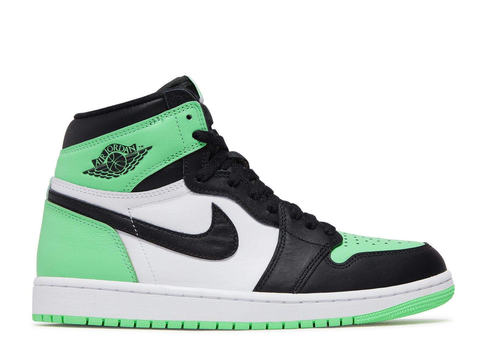Air Jordan 1 Retro High OG Green Glow Revered Footwear Sneakers - Cushioned S...