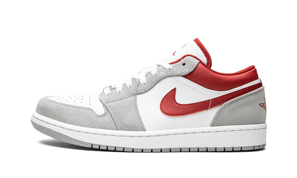 AIR JORDAN 1 LOW SE White / Grey / Red Sneakers - Vintage Inspired