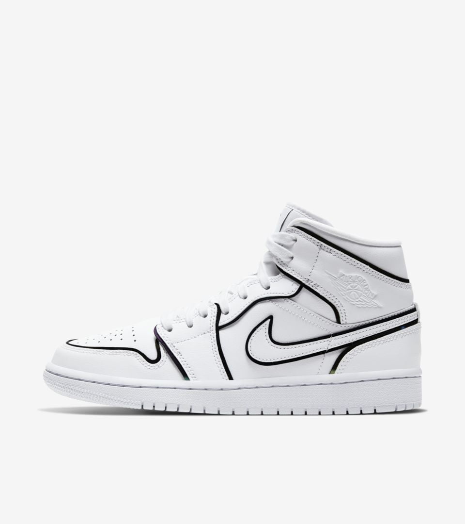 Air Jordan 1 Mid SE Iridescent Trim Sneakers - Hype Release