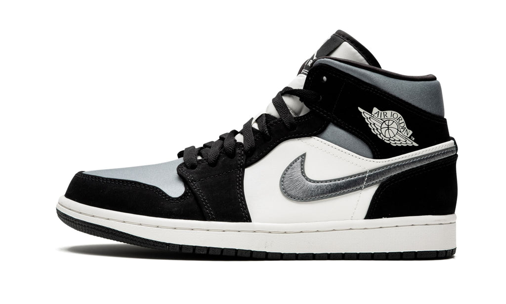 Air Jordan 1 Mid SE Satin Grey Sneakers - Vintage Inspired
