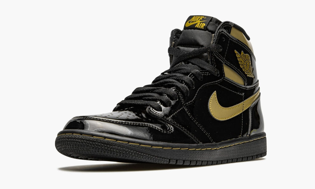 Air Jordan 1 Retro High OG Black Metallic Gold Sneakers - Cushioned Stride