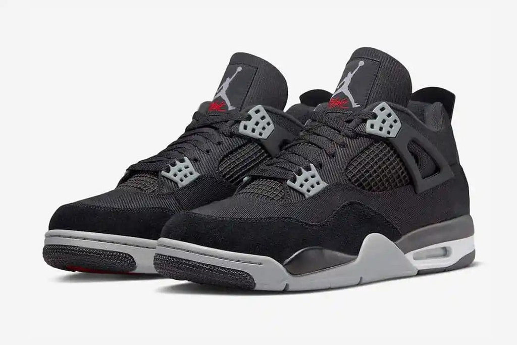 Air Jordan 4 Retro SE Black Canvas Sneakers - Heritage Edition