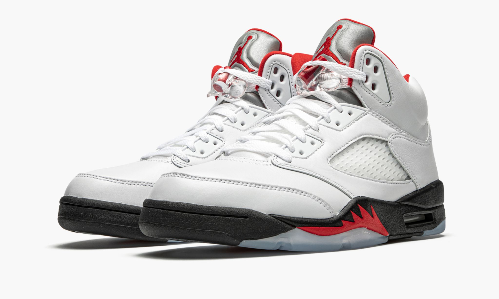 Air Jordan 5 Retro Fire Red Silver Tongue 2020 Sneakers - Pro-Level