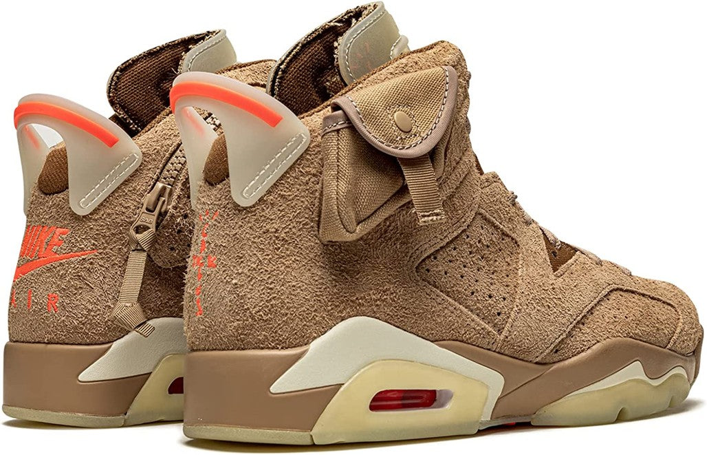 Air Jordan 6 Retro x Travis Scott British Khaki Sneakers - All-Day Comfort
