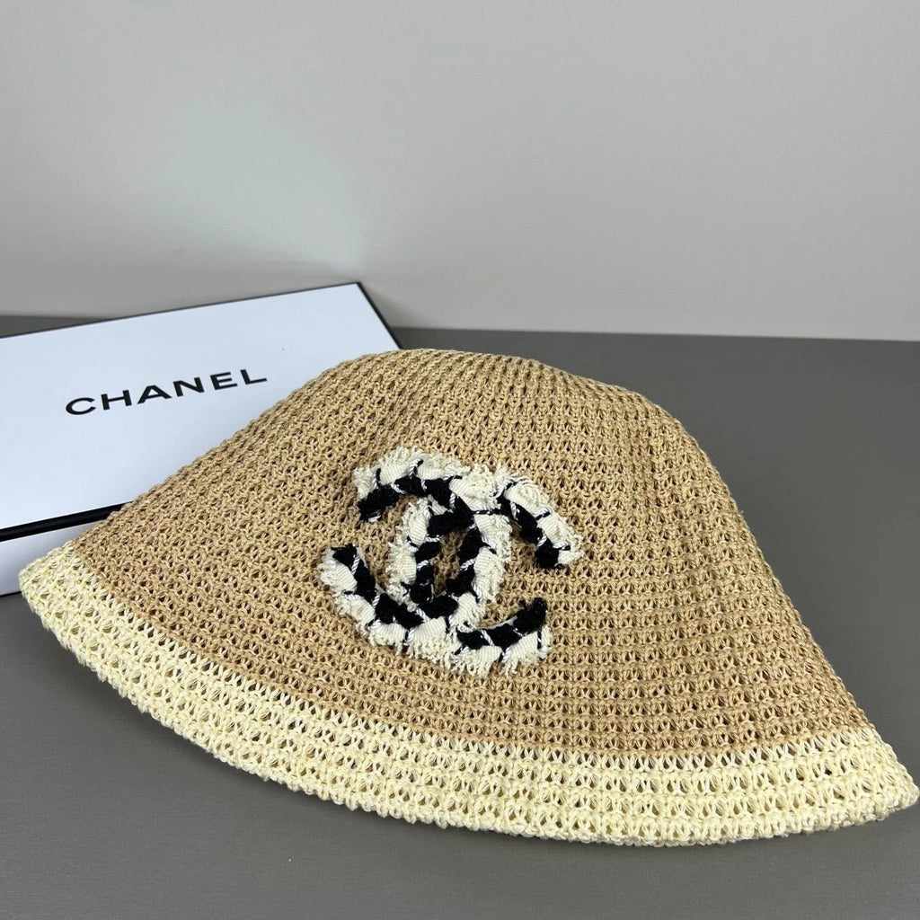 Chanel Knitted Lace Bucket Hat Wool 237353
