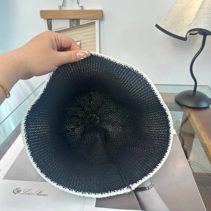 CC Bucket Hat Black and White Wool 216414