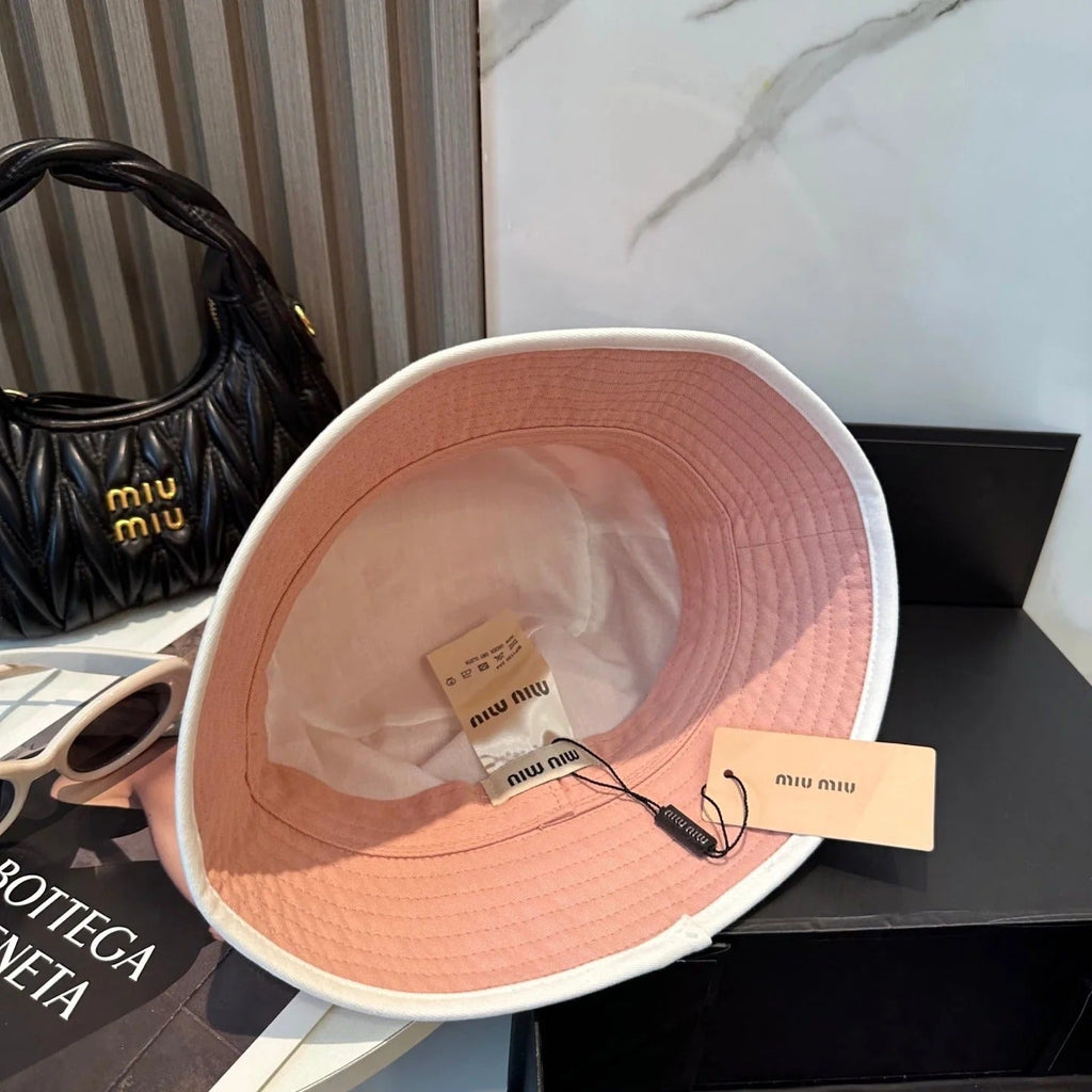 Miumiu Embroidered Two-tone Bucket Hat 229381