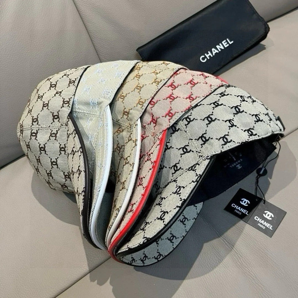 Chanel Baseball Cap With CC Logo Pattern Cotton 237259