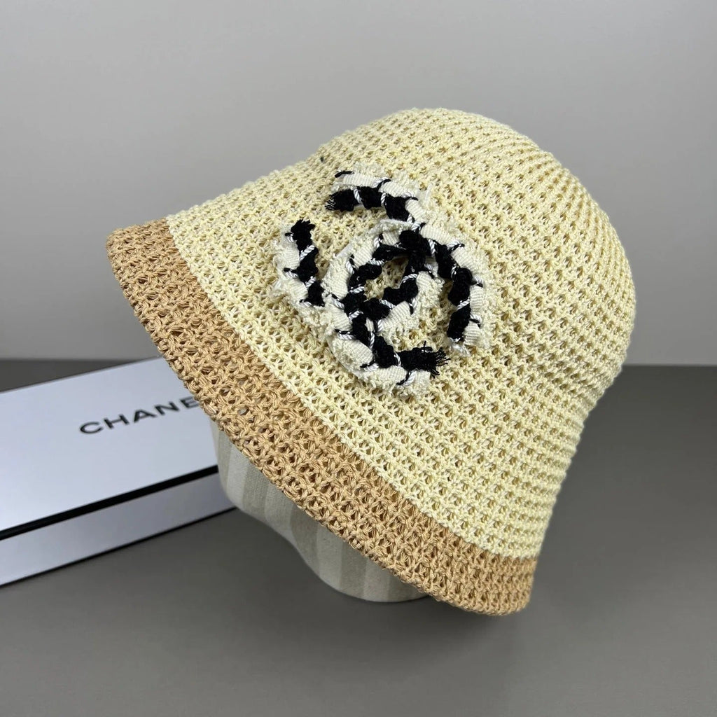 Chanel Knitted Lace Bucket Hat Wool 237353