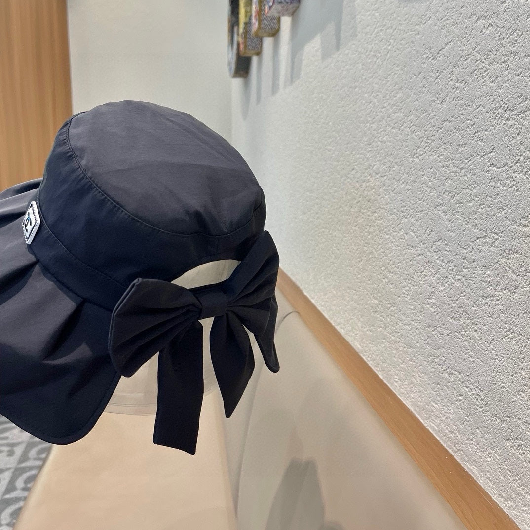 BOW BUCKET HAT BLACK 428186