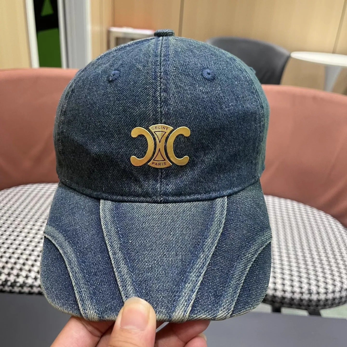 Celine Baseball Denim Hat 196142
