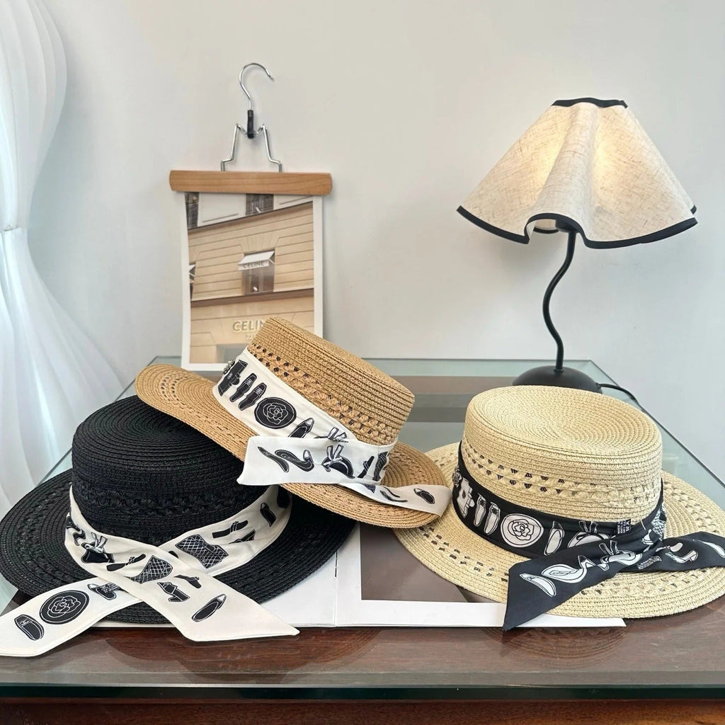 CC Flat Top Straw Hat 294945