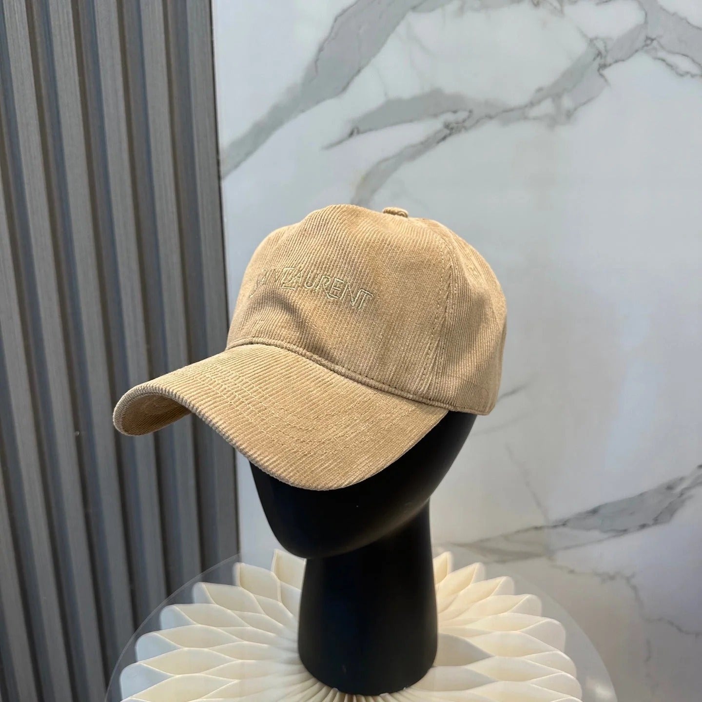 YSL Baseball Cap with Embroidered Letters 295318