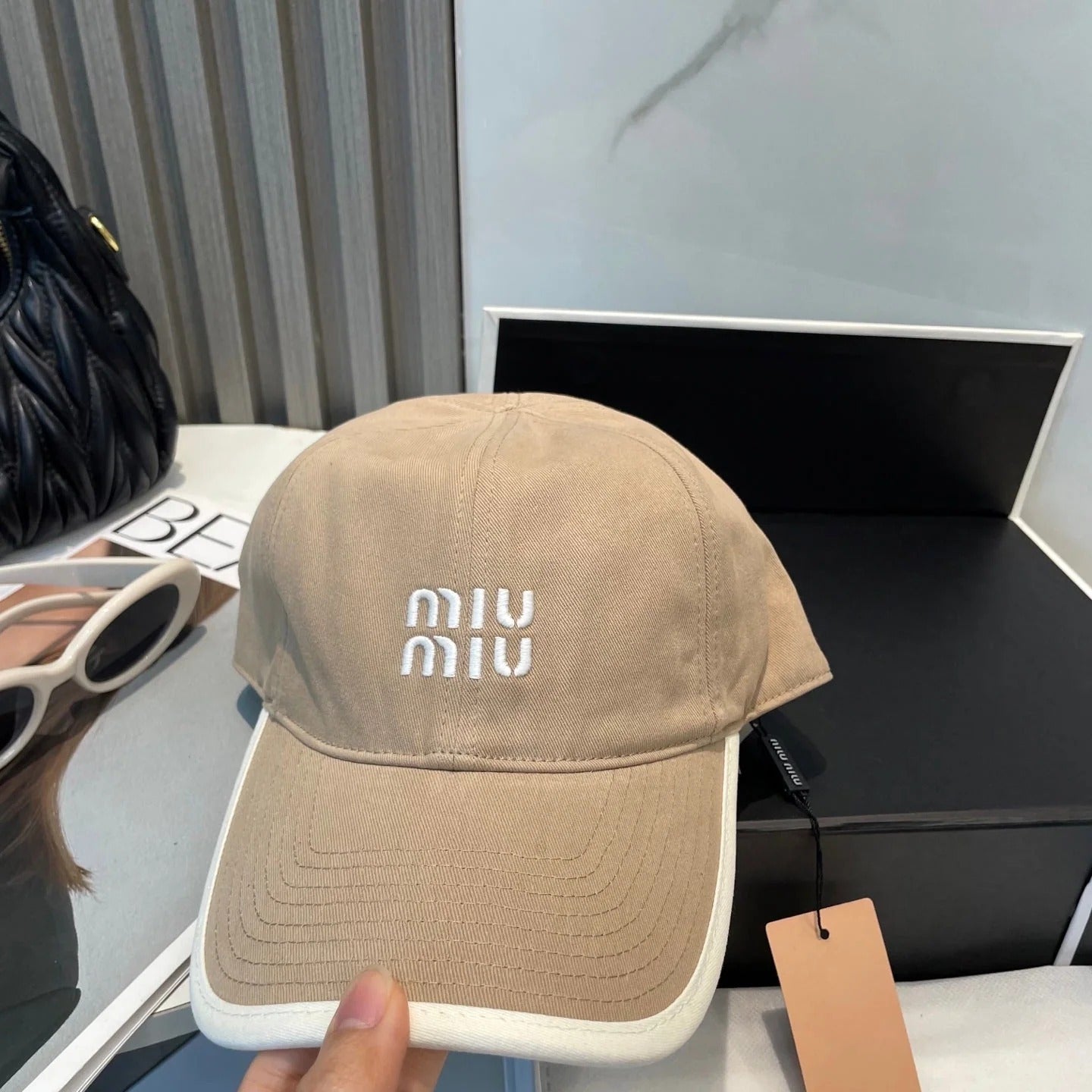 MM BASEBALL CAP IN BEIGE FABRIC STYLE 4