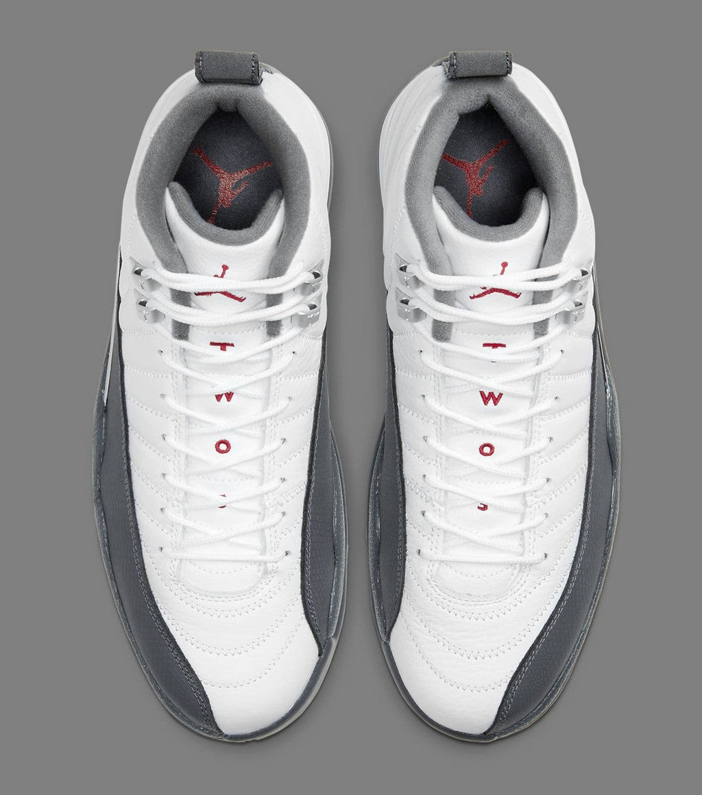 Jordan 12 Retro White Dark Grey Sneakers - Basketball Legend