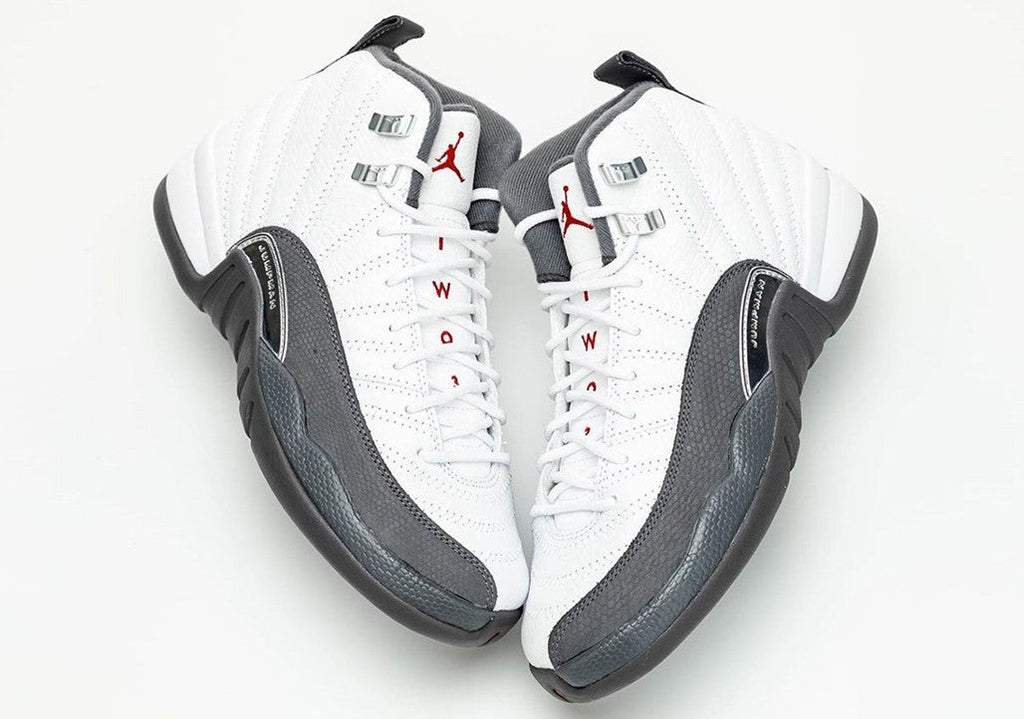 Jordan 12 Retro White Dark Grey Sneakers - Basketball Legend