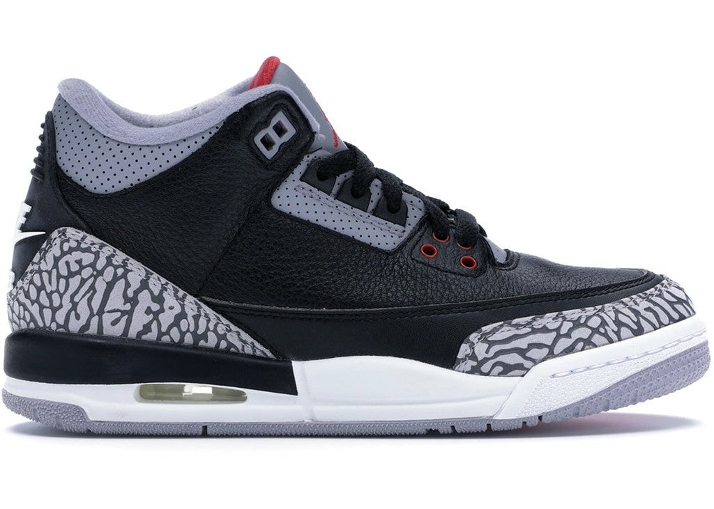 Jordan 3 Retro Black Cement Sneakers - Court Icon | Designer Kicks