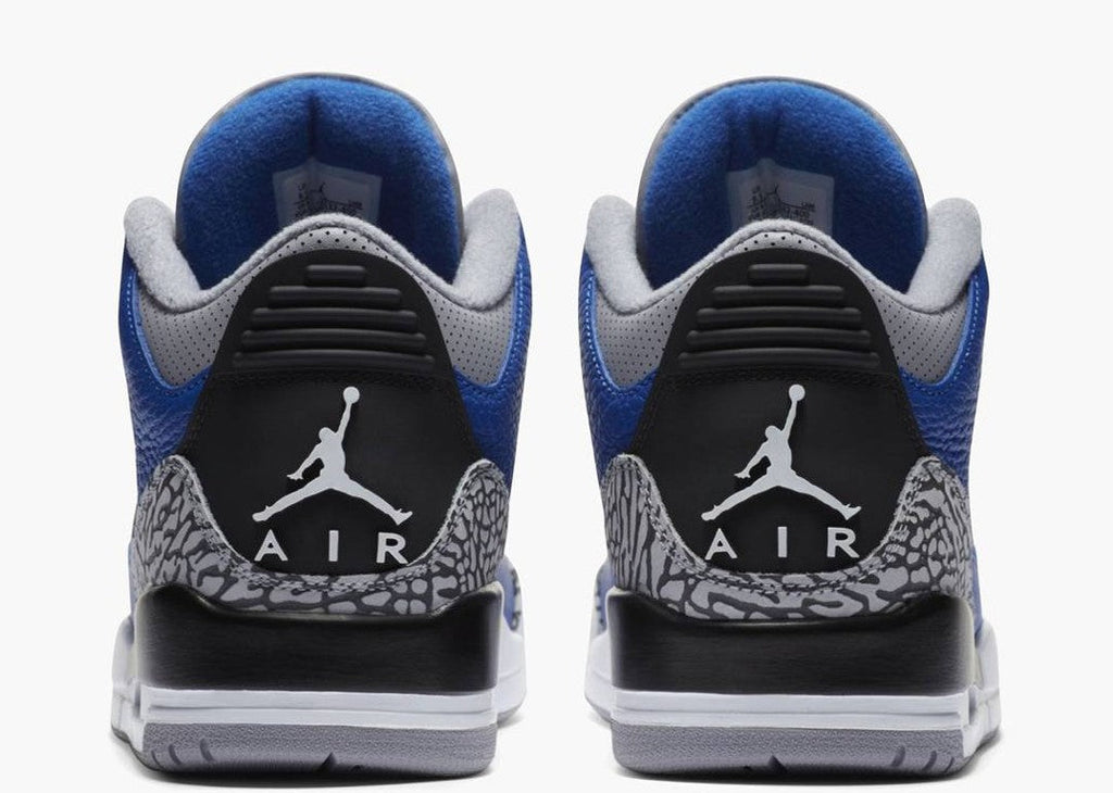 Jordan 3 Retro Varsity Royal Cement Sneakers - Limited Edition