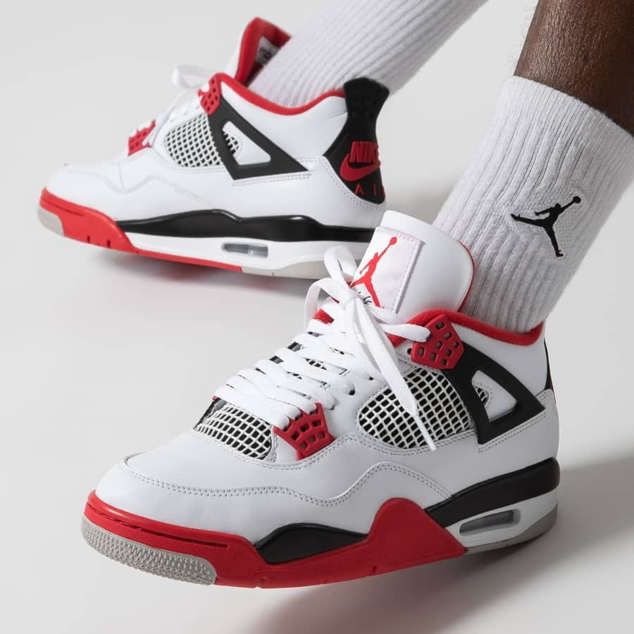 Jordan 4 Retro Fire Red Sneakers - Style Staple | Silhouette King