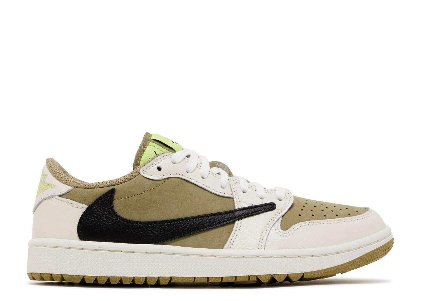 Travis Scott X Air Jordan 1 Low Golf Neutral Olive Everlasting Sneaker...